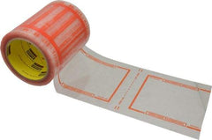 3M - 333 Piece, 6" Long x 5" Wide, Tape Roll - Document Enclosed, Clear with Orange Border - Exact Tool & Supply