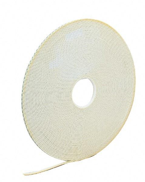 3M - 3/4" x 36 Yd Acrylic Adhesive Double Sided Tape - 1/16" Thick, Off-White, Urethane Foam Liner, Continuous Roll, Series 4016 - Exact Tool & Supply