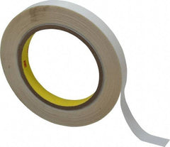 3M - 1/2" x 36 Yd Acrylic Adhesive Double Sided Tape - 3.9 mil Thick, Clear, Polyester Film Liner, Continuous Roll, Series 444 - Exact Tool & Supply