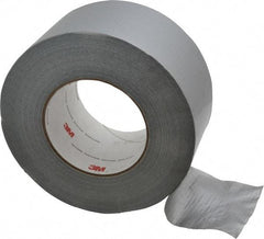 3M - 3" x 55m Silver Duct Tape - 9 mil, Rubber Adhesive, Polyethylene Film Backing, 25 Lb/ln Tensile Strength, 200°F Max, Series 3939 - Exact Tool & Supply