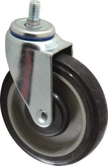 Fairbanks - 5" Diam x 1-1/4" Wide x 6-15/32" OAH Stem Mount Swivel Caster - Polyurethane over Polyethylene, 275 Lb Capacity, Ball Bearing, 1/2-13 x 1" Threaded Stem - Exact Tool & Supply