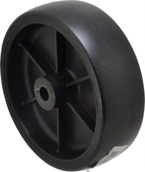 Fairbanks - 6 Inch Diameter x 2 Inch Wide, Polyolefin Caster Wheel - 675 Lb. Capacity, 2-1/4 Inch Hub Length, 1/2 Inch Axle Diameter, Plain Bearing - Exact Tool & Supply
