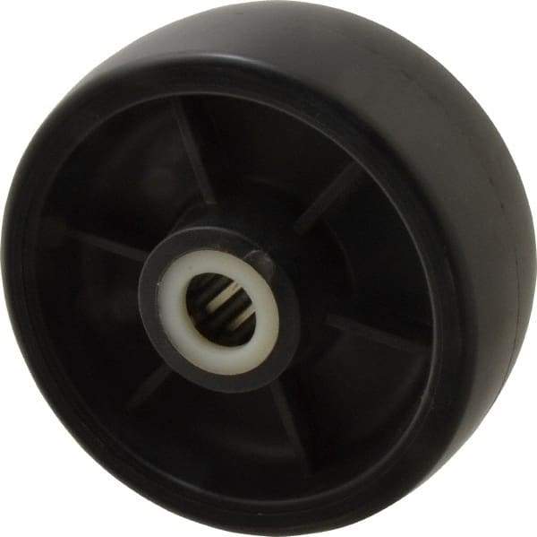 Fairbanks - 5 Inch Diameter x 2 Inch Wide, Polyolefin Caster Wheel - 650 Lb. Capacity, 2-3/16 Inch Hub Length, 3/4 Inch Axle Diameter, Roller Bearing - Exact Tool & Supply