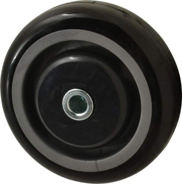 Fairbanks - 4 Inch Diameter x 1-1/4 Inch Wide, Polyurethane Caster Wheel - 250 Lb. Capacity, 1-5/8 Inch Hub Length, 3/8 Inch Axle Diameter, Ball Bearing - Exact Tool & Supply