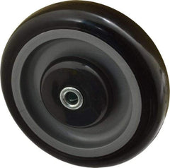 Fairbanks - 5 Inch Diameter x 1-1/4 Inch Wide, Polyurethane Caster Wheel - 275 Lb. Capacity, 1-5/8 Inch Hub Length, 3/8 Inch Axle Diameter, Ball Bearing - Exact Tool & Supply