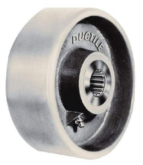 Fairbanks - 6 Inch Diameter x 2-1/2 Inch Wide, Ductile Iron Caster Wheel - 3,500 Lb. Capacity, 2-3/4 Inch Hub Length, 1 Inch Axle Diameter, Roller Bearing - Exact Tool & Supply