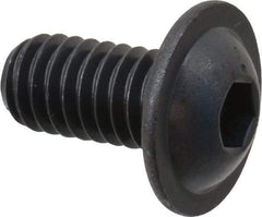 Made in USA - 5/16-18 UNC Hex Socket Drive, Button Screw - Alloy Steel, Black Oxide Finish, Fully Threaded, 5/8" Length Under Head - Exact Tool & Supply