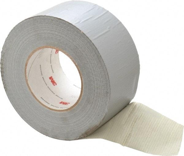 3M - 3" x 55m Silver Duct Tape - 10.7 mil, Rubber Adhesive, Polyethylene Film Backing, 32 Lb/ln Tensile Strength, 200°F Max, Series 6969 - Exact Tool & Supply