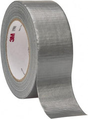 3M - 2" x 50 Yds Silver Duct Tape - 5.8 mil, Rubber Adhesive, Polyethylene Film Backing, 16 Lb/ln Tensile Strength, 200°F Max, Series 1900 - Exact Tool & Supply