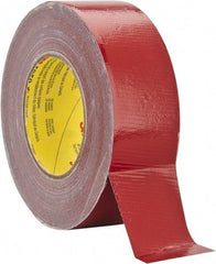 3M - 2" Wide x 45 Yd Long Red Polyethylene Film Masking Tape - Series 5959, 12 mil Thick, 35 In/Lb Tensile Strength - Exact Tool & Supply