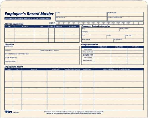 TOPS - 9-1/2 x 11-3/4", Letter Size, Manilla, File Jacket/Sleeve/Wallet with Expanding Jacket - 10 Point Stock - Exact Tool & Supply