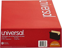 UNIVERSAL - 8-1/2 x 14", Legal, Red, Expandable File Folders with Drop Front & Top Tab Pocket - Straight Tab Cut Location - Exact Tool & Supply
