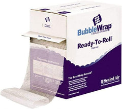 Sealed Air - 65' Long x 12" Wide x 1/2" Thick, Large Sized Bubble Roll - Clear - Exact Tool & Supply
