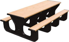 Vestil - 60" Long x 96" Wide x 30-1/2" High Stationary Rectangular Activity/Utility Table - Cedar & Black, Plastic - Exact Tool & Supply