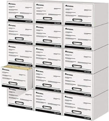 UNIVERSAL - 15 Compartment, 14 Inch Wide x 25-1/2 Inch Deep x 11-1/2 Inch High, File Storage Box - Plastic, White - Exact Tool & Supply