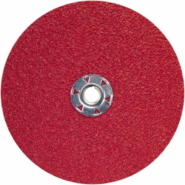 Norton - 7" Diam 5/8-11 Threaded Hole 50 Grit Fiber Disc - Coarse Grade, Ceramic Alumina, 8,600 Max RPM - Exact Tool & Supply