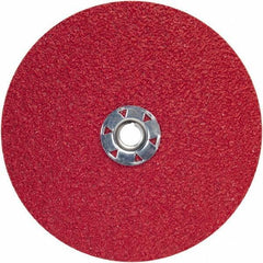 Norton - 7" Diam 5/8-11 Threaded Hole 50 Grit Fiber Disc - Coarse Grade, Ceramic Alumina, 8,600 Max RPM - Exact Tool & Supply