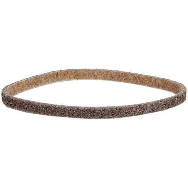Norton - 1/4" Wide x 18" OAL, Aluminum Oxide Abrasive Belt - Aluminum Oxide, Coarse, Nonwoven, Cloth Backing - Exact Tool & Supply