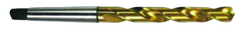 26.5mm Dia. - HSS 3MT GP Taper Shank Drill-118Â° Point-TiN - Exact Tool & Supply