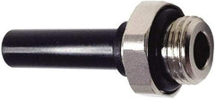 Legris - 6mm Outside Diam, 1/8 BSPP, Nickel Plated Brass Push-to-Connect Tube Male Standpipe - 290 Max psi, Tube to Male BSPP Connection, Nitrile O-Ring - Exact Tool & Supply