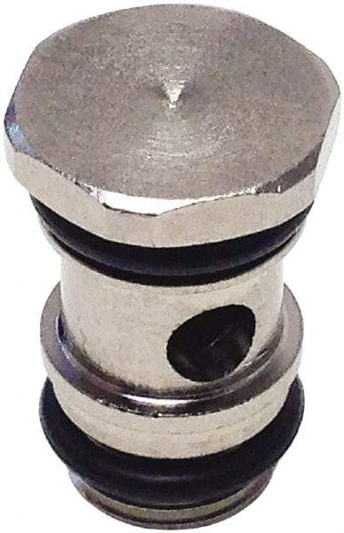 Legris - 1/4" Outside Diam, 1/4 BSPP, Nickel Plated Brass Push-to-Connect Tube Single Banjo Bolt - 290 Max psi, Tube to Male BSPP Connection, Buna-N O-Ring - Exact Tool & Supply