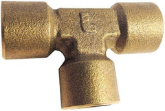 Legris - 1/8 Female Thread, Brass Industrial Pipe Female Tee - FBSPP, 3,626 psi - Exact Tool & Supply