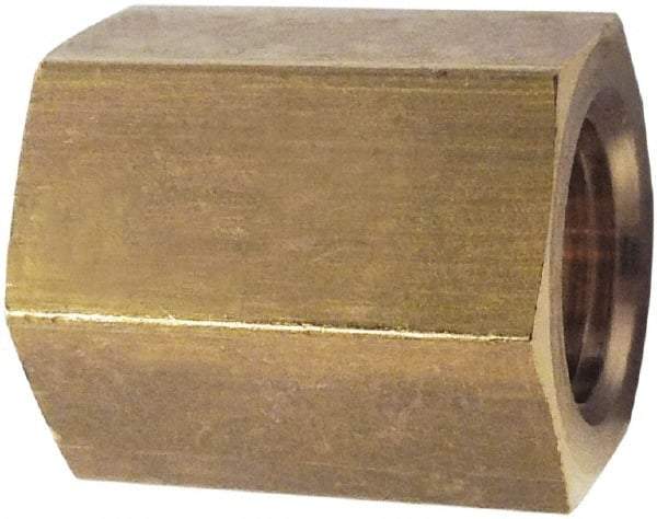 Legris - 1/4 Female Thread, Brass Industrial Pipe Coupling - FBSPP, 3,626 psi - Exact Tool & Supply