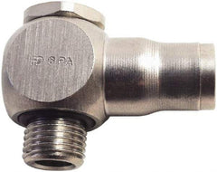 Legris - 6mm Outside Diam, 1/4 BSPP, Nickel Plated Brass Push-to-Connect Tube Single Banjo - 435 Max psi, Tube to Male BSPP Connection, FKM O-Ring - Exact Tool & Supply
