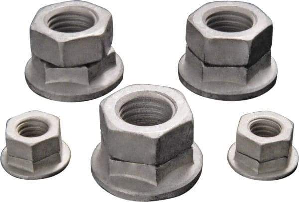 DISC-LOCK - M20x1.50 Metric Fine Class 10 Steel Free Spinning Hex Lock Nut - 29mm High, Geomet Finish - Exact Tool & Supply