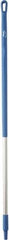 Vikan - 51 x 1-1/4" Aluminum Squeegee Handle - European Threaded Connection, Blue - Exact Tool & Supply