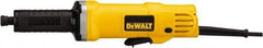 DeWALT - 1/4 Inch Collet, 25,000 RPM, Inline, Electric Die Grinder - 120 Volt, 0.4425 Hp, 4.2 Amp, 6.5 Ft. Long Cord - Exact Tool & Supply