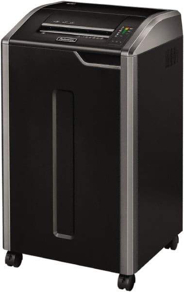 FELLOWES - 5/32 x 1-1/2" Strip, Cross Cut Manual Shredder - 20" Long x 22" Wide x 37" High, Level 4 Security, 30 Gal Wastebasket - Exact Tool & Supply