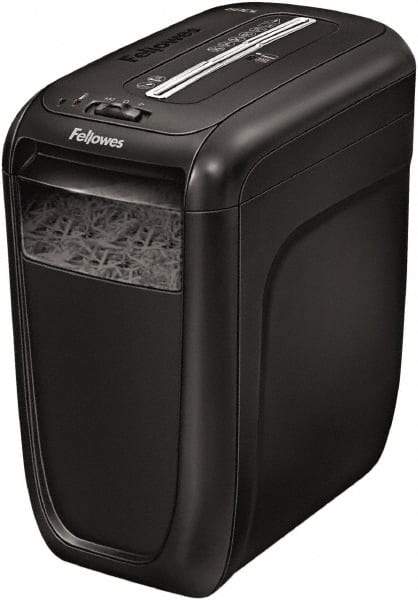 FELLOWES - 5/32 x 1-1/2" Strip, Cross Cut Manual Shredder - 14-5/8" Long x 9.2" Wide x 16" High, Level 3 Security, 6 Gal Wastebasket - Exact Tool & Supply