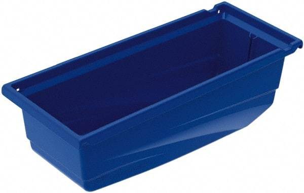 Akro-Mils - 30 Lb. Load Capacity, 17-1/2" Deep, Blue Hopper Shelf Bin - 6-1/2" High x 6-5/8" Wide x 17-1/2" Long - Exact Tool & Supply