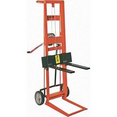 Wesco Industrial Products - 750 Lb Capacity, 40" Lift Height, Manual Winch Manually Operated Lift - Exact Tool & Supply