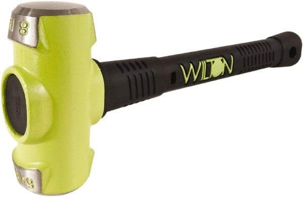 Wilton - 8 Lb Head, 16" Long Sledge Hammer - Steel Head, Steel Handle with Grip - Exact Tool & Supply