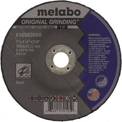 Metabo - Depressed-Center Wheels Wheel Diameter (Inch): 4-1/2 Wheel Thickness (Decimal Inch): 0.2500 - Exact Tool & Supply