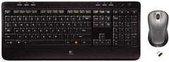 Logitech - Black Keyboard/Mouse - Use with Windows XP, Vista, 7, 8 - Exact Tool & Supply