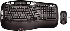 Logitech - Black Keyboard/Mouse - Use with Windows XP, Vista, 7, 8 - Exact Tool & Supply