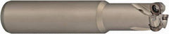 Sumitomo - 1-1/4" Cutting Diam, 1-1/4" Shank Diam, 5mm Max Depth of Cut, Weldon Flat Indexable Copy End Mill - 3 Inserts, RDET10 Insert, RSX Toolholder - Exact Tool & Supply