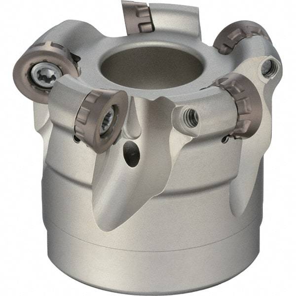 Sumitomo - 2" Cut Diam, 6mm Max Depth, 3/4" Arbor Hole, 4 Inserts, RDET12 Insert Style, Indexable Copy Face Mill - RSX Cutter Style, 1-3/4 High, Series RSX - Exact Tool & Supply
