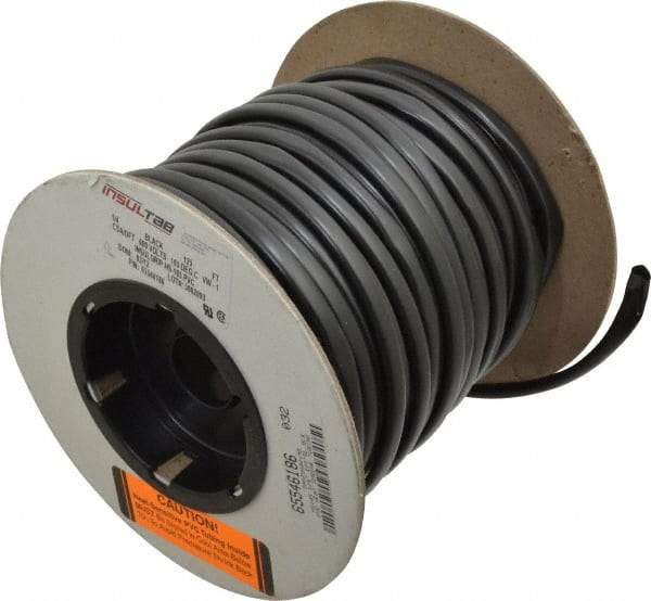 Made in USA - 2:1, PVC Heat Shrink Electrical Tubing - Black - Exact Tool & Supply