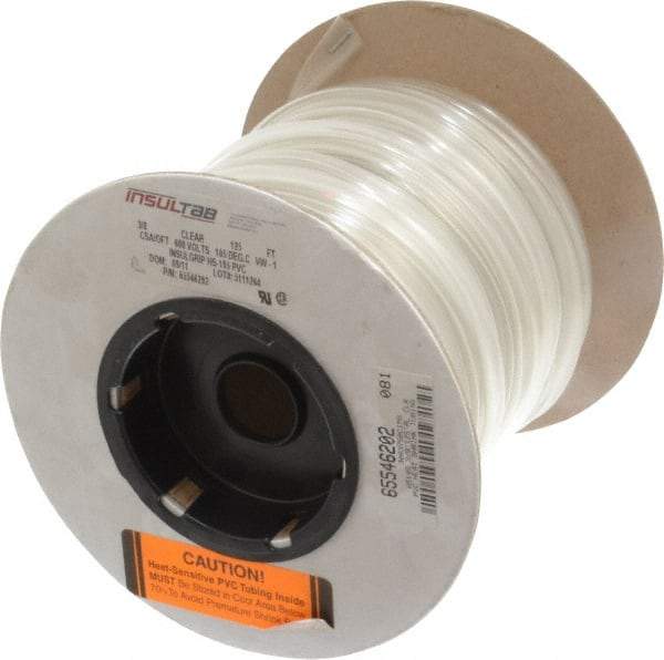 Made in USA - 2:1, PVC Heat Shrink Electrical Tubing - Clear - Exact Tool & Supply