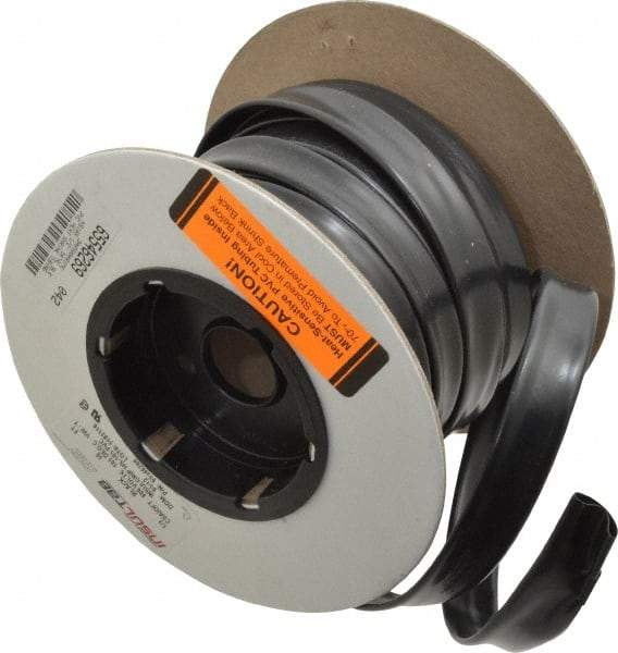 Made in USA - 2:1, PVC Heat Shrink Electrical Tubing - Black - Exact Tool & Supply
