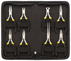 General - 8 Piece Mini Plier Set - Comes in Vinyl Case - Exact Tool & Supply