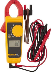 Fluke - 323, CAT IV, CAT III, Digital True RMS Clamp Meter with 1.18" Clamp On Jaws - 600 VAC/VDC, 400 AC Amps, Measures Voltage, Continuity, Current, Resistance - Exact Tool & Supply