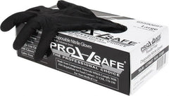 PRO-SAFE - Size L, 5 mil, Industrial Grade, Powder Free Nitrile Disposable Gloves - Exact Tool & Supply