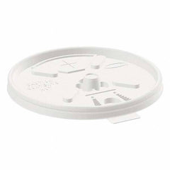 DART - Translucent Lids for 12-24 oz Foam Cups, Straw Slot, 1000/Carton - Exact Tool & Supply
