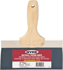 Hyde Tools - 8" Wide Flexible Blade Steel Joint Knife - Flexible, Hardwood Handle - Exact Tool & Supply