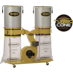 Jet - 230/460 Volt Dust Collector - 236 CFM Air Flow, 11.31" Static Pressure Water Level - Exact Tool & Supply
